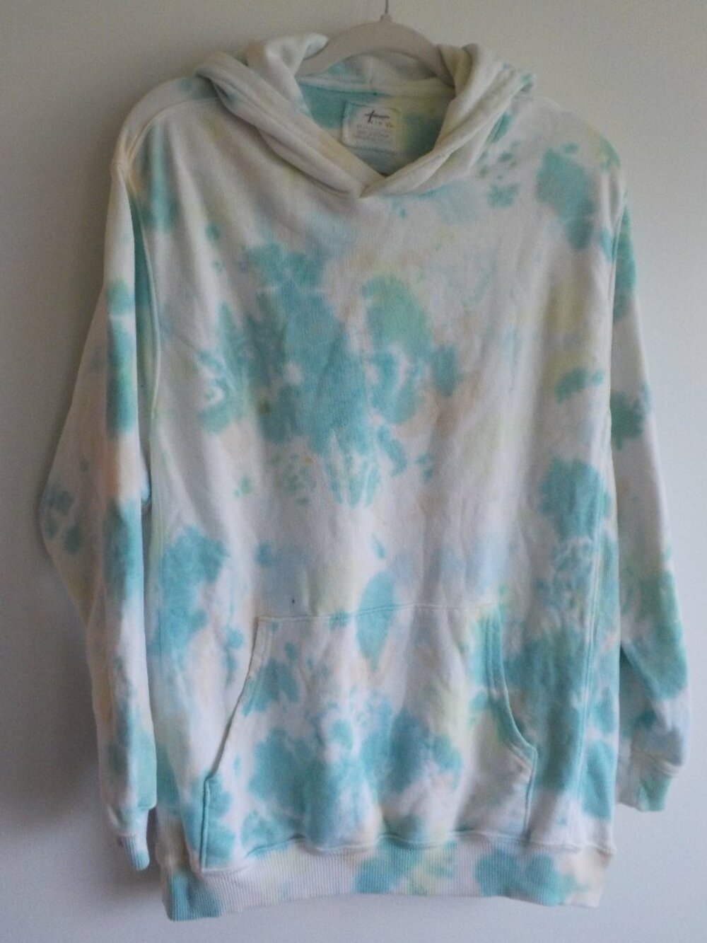 Aerie Sweatshirt - Medium - Hooded Pastel Tie Dye Pocket (2304)